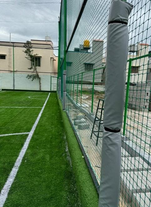 Box cricket nets installation